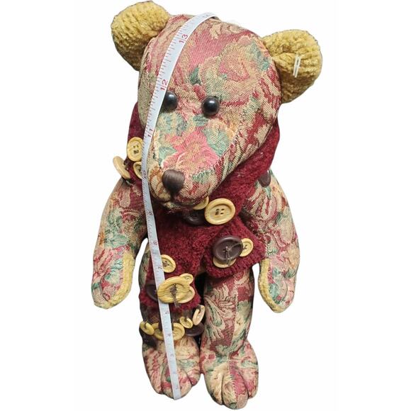DanDee Tapestry Jointed Button Teddy Bear Stuffed Animal - Picture 6 of 7